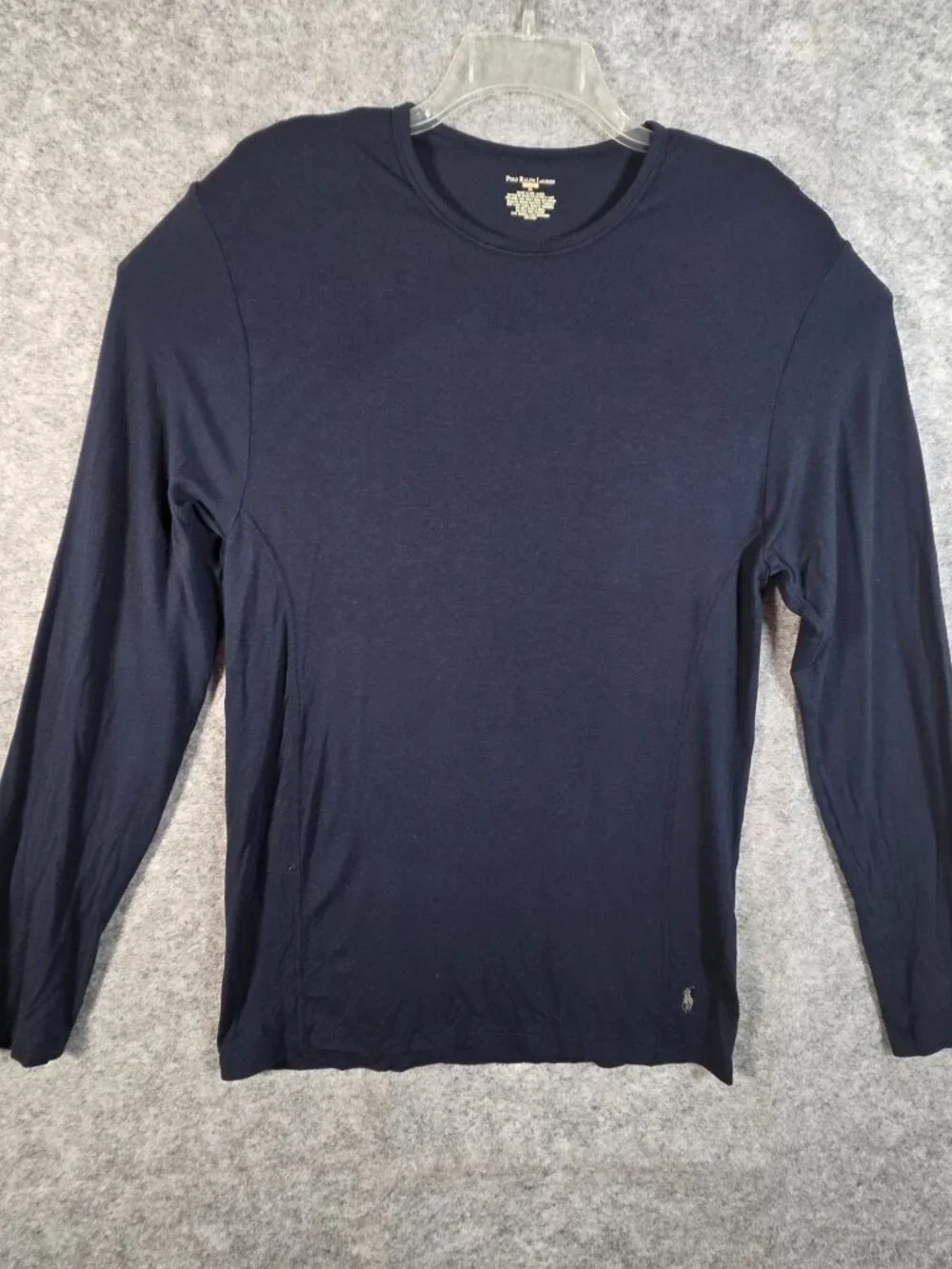 Polo Ralph Lauren Base Layer Long Sleeve Shirt Men XL Navy Blue Old Money Preppy